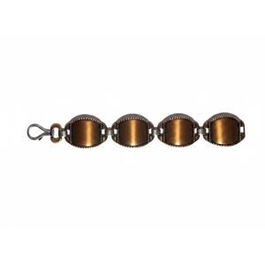 Vintage 4 link Copper Bracelet MCM 7" L x 1.25" W